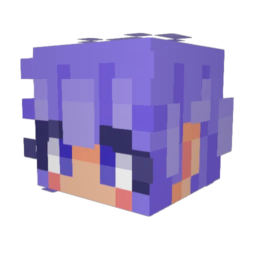 katziino Minecraft avatar head, 3D render