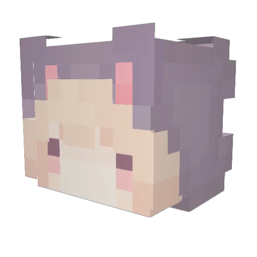 katzzzn Minecraft avatar head, 3D render
