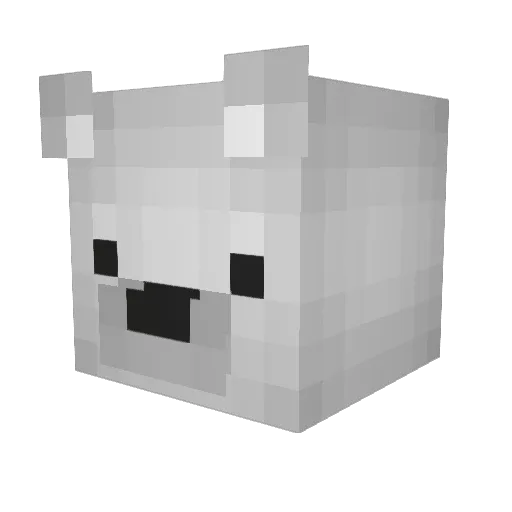 kauala Minecraft avatar head, 3D render
