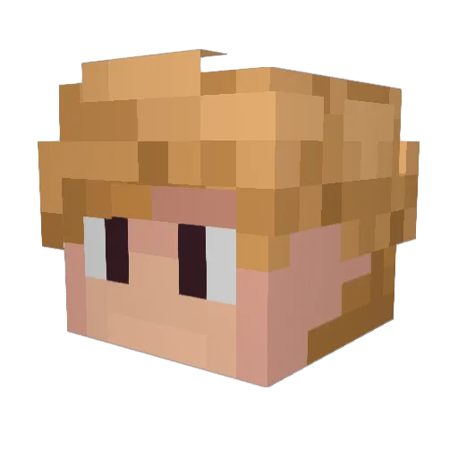 kaueberto Minecraft avatar head, 3D render