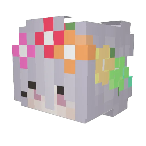 kauie Minecraft avatar head, 3D render