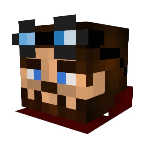 kaujis Minecraft avatar head, 3D render