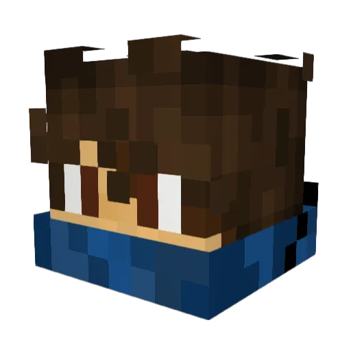 kaumodak Minecraft avatar head, 3D render