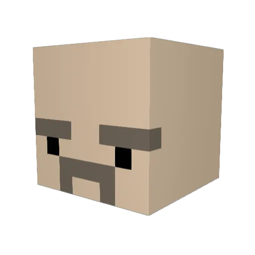 kaveby Minecraft avatar head, 3D render