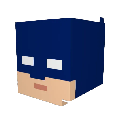 kavemad Minecraft avatar head, 3D render