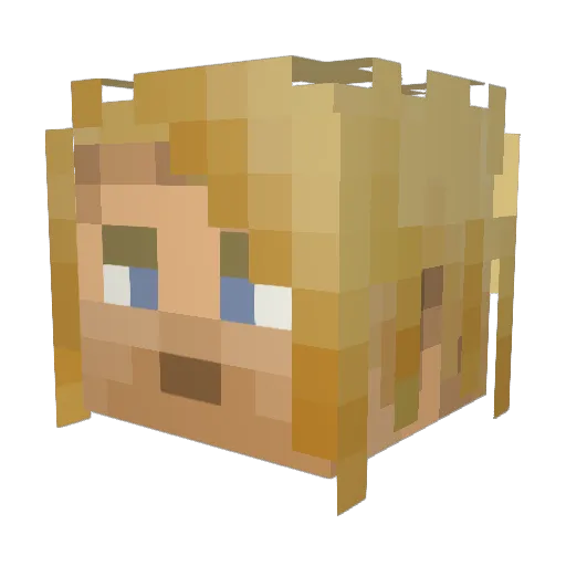 kawabosniacka Minecraft avatar head, 3D render