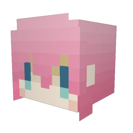 kawagoee Minecraft avatar head, 3D render