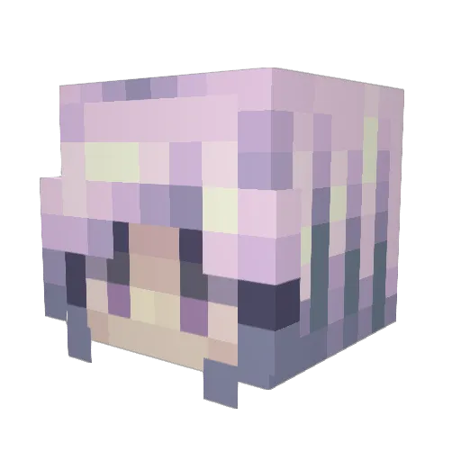 kawai_nini Minecraft avatar head, 3D render