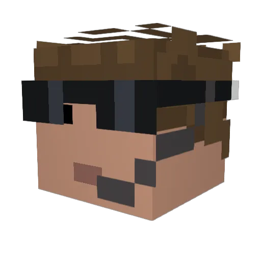 kawaii_branch Minecraft avatar head, 3D render