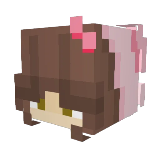 kawaii_chan1 Minecraft avatar head, 3D render