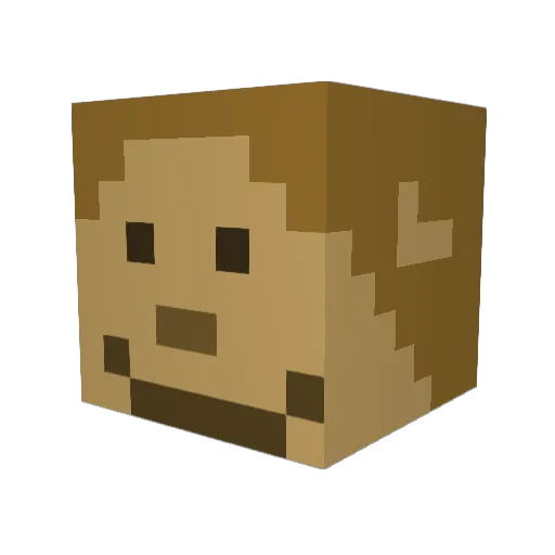 kawaiiabuser4594 Minecraft avatar head, 3D render