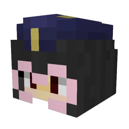 kawaiiangle Minecraft avatar head, 3D render