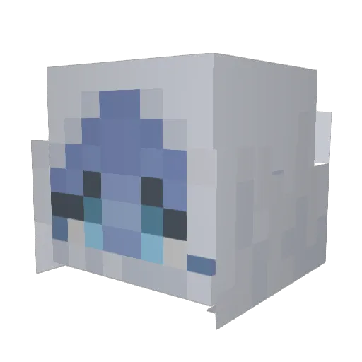 kawaiimai Minecraft avatar head, 3D render