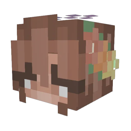 kawaiimm Minecraft avatar head, 3D render