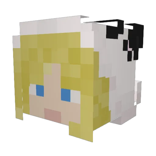 kawaiismaug Minecraft avatar head, 3D render