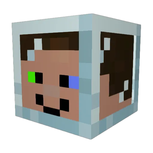 kawaisucuk Minecraft avatar head, 3D render
