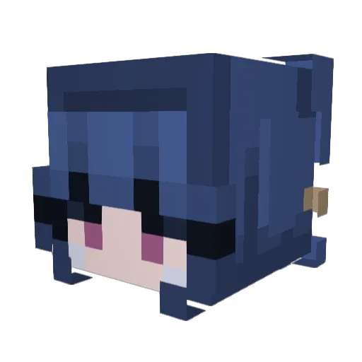 kawakatita Minecraft avatar head, 3D render