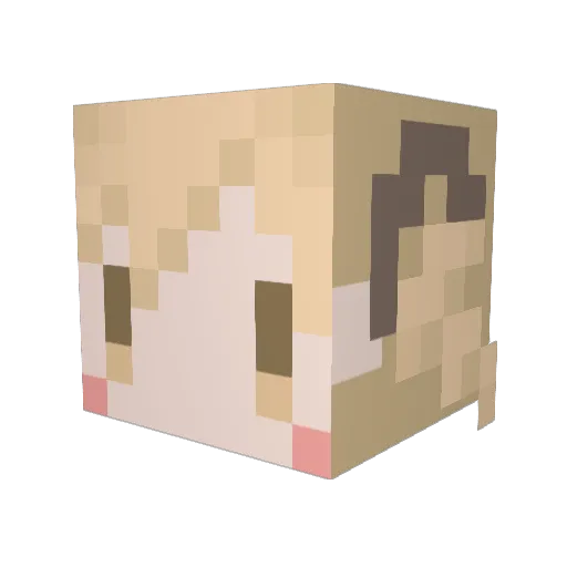 kawano0109 Minecraft avatar head, 3D render