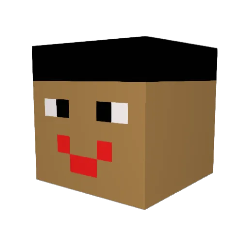 kawanoki Minecraft avatar head, 3D render