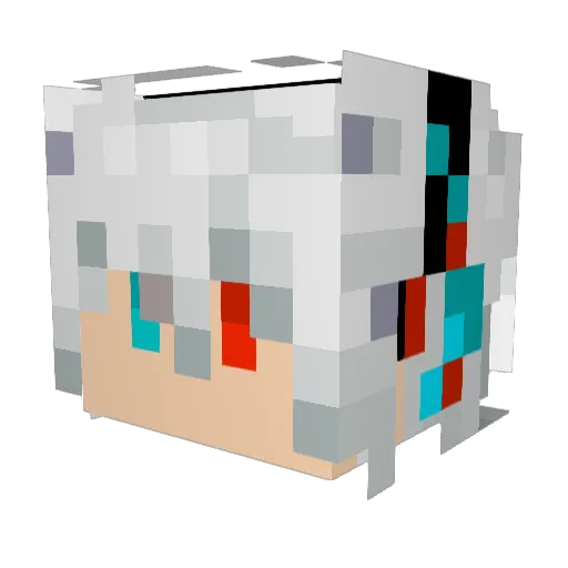 kawarage Minecraft avatar head, 3D render