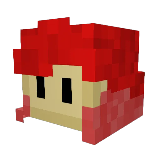 kawasew Minecraft avatar head, 3D render