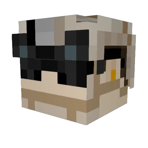 kawasxy Minecraft avatar head, 3D render