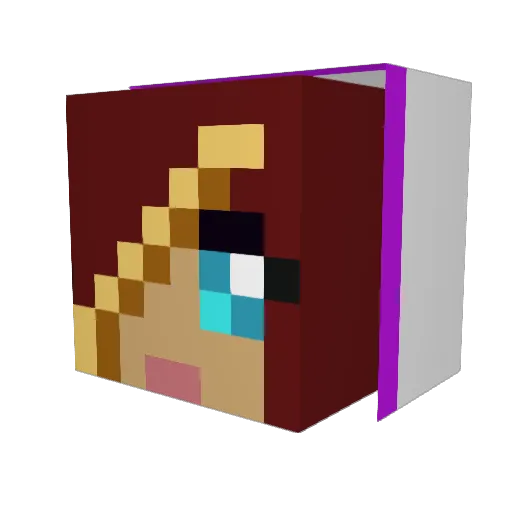kaweimer Minecraft avatar head, 3D render