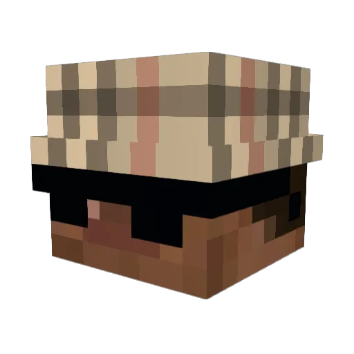 kawiker Minecraft avatar head, 3D render