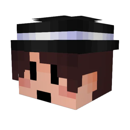 kawoov Minecraft avatar head, 3D render