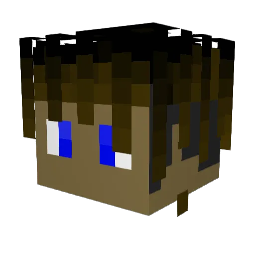 kawtommad Minecraft avatar head, 3D render