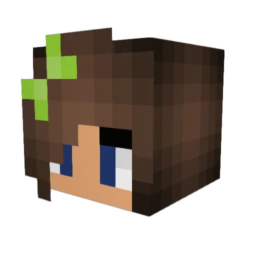 kaya117 Minecraft avatar head, 3D render