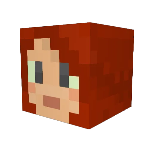kaycei Minecraft avatar head, 3D render