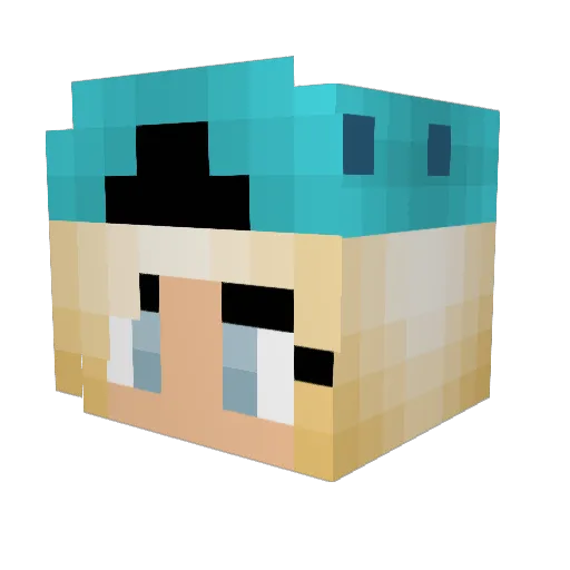 kaye_lara Minecraft avatar head, 3D render