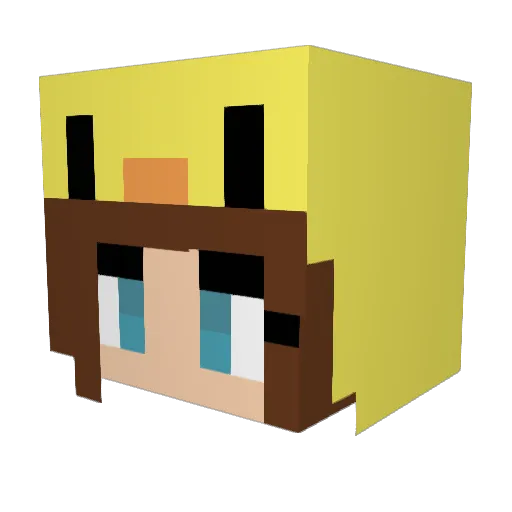 kayfos Minecraft avatar head, 3D render