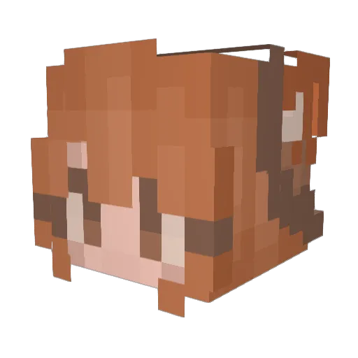 kayful Minecraft avatar head, 3D render