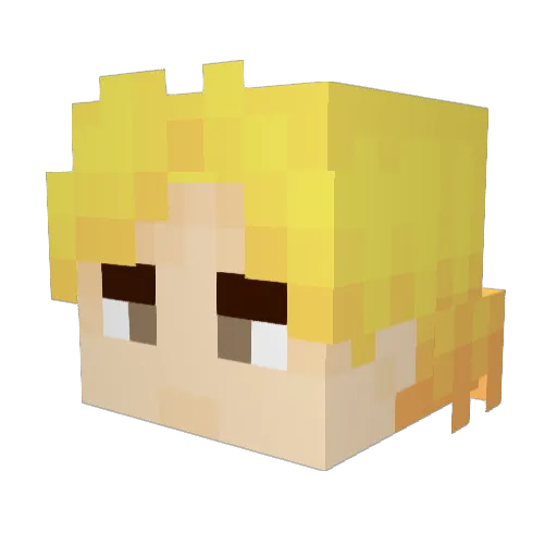 kayju Minecraft avatar head, 3D render