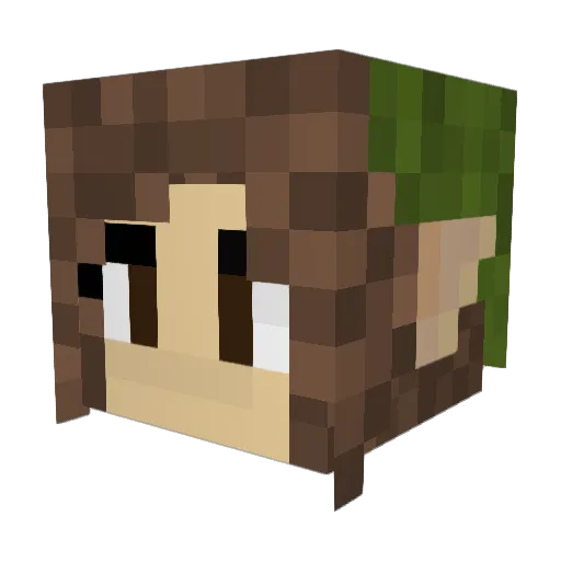 kaykaycake Minecraft avatar head, 3D render