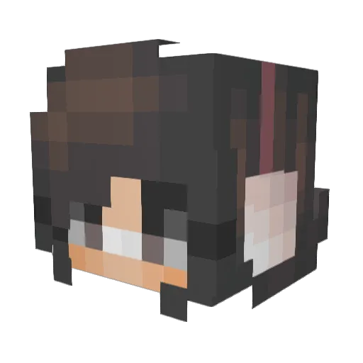 kaykei Minecraft avatar head, 3D render