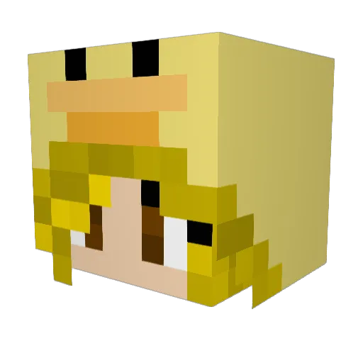 kaylabal Minecraft avatar head, 3D render