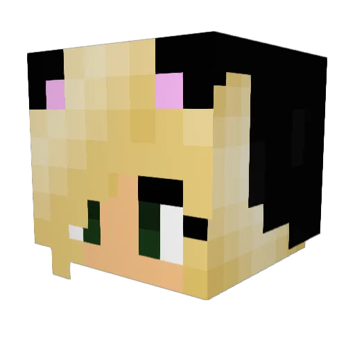 kaylamaze Minecraft avatar head, 3D render