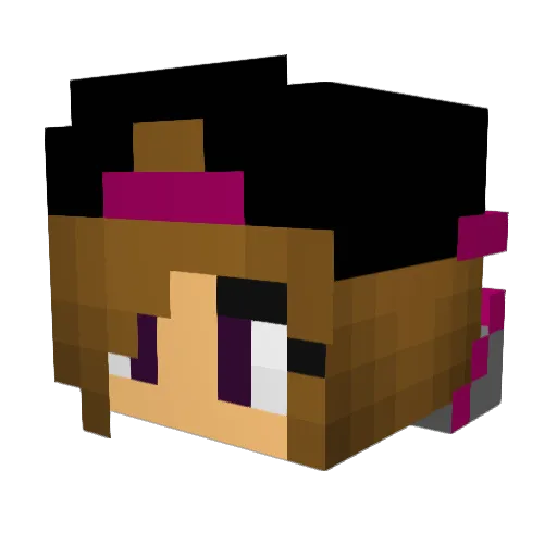 kaylanibou Minecraft avatar head, 3D render