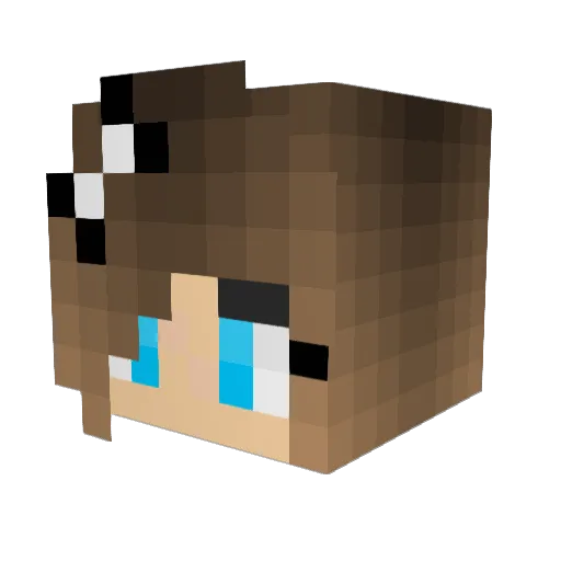 kaylart Minecraft avatar head, 3D render