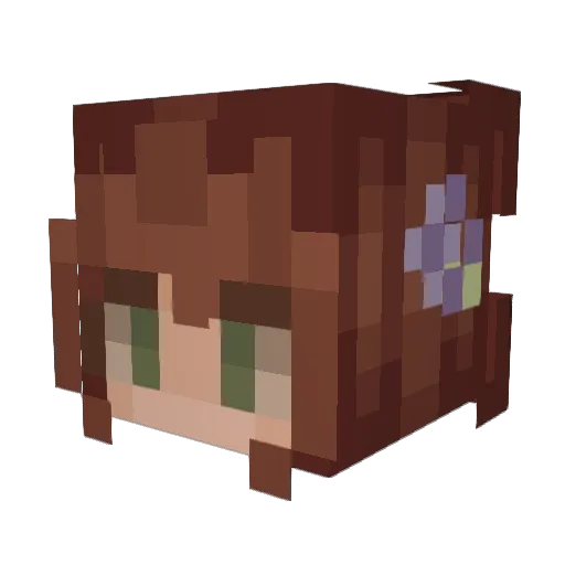 kaylee_reg Minecraft avatar head, 3D render
