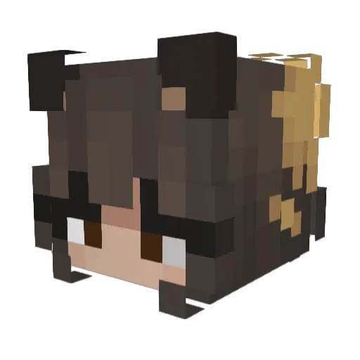 kayleen1 Minecraft avatar head, 3D render