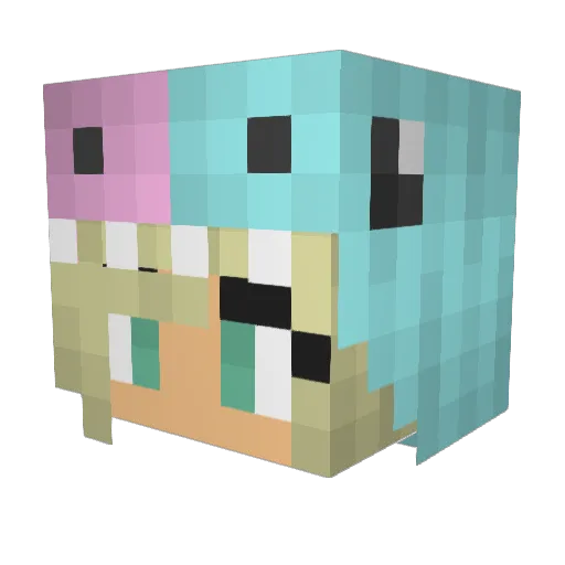 kayleexo Minecraft avatar head, 3D render