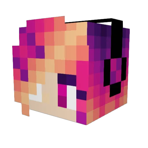 kaylen_peach Minecraft avatar head, 3D render