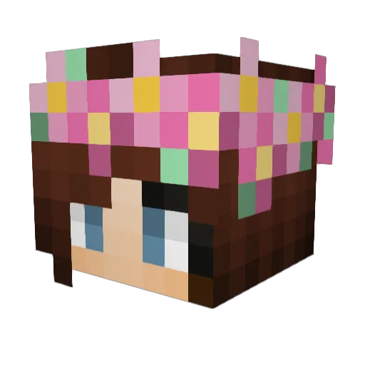 kaylissa Minecraft avatar head, 3D render