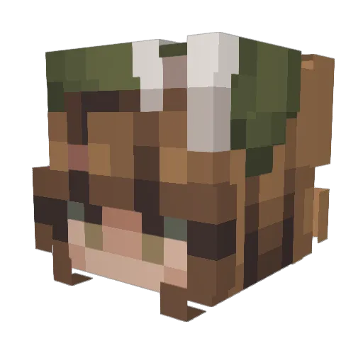 kaylouman Minecraft avatar head, 3D render