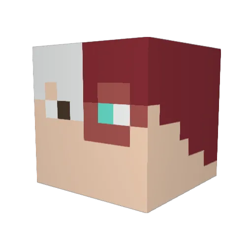 kayrumi Minecraft avatar head, 3D render