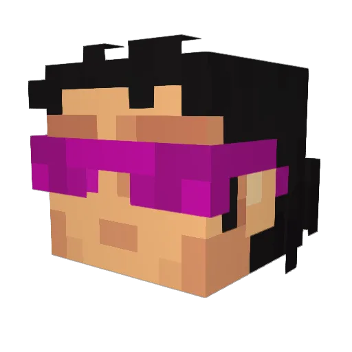 kaytronika Minecraft avatar head, 3D render